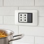 Vimar  Serie Eikon Round Placca  in Metallo Bianco Antico Elegante