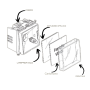 BTICINO J4040 Serie MatixGO Pulsante Portanome Illuminato 2 Moduli 1P NO 3A 250V