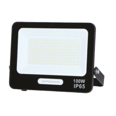 Optonica Proiettore Led Smd 100W 9000 Lumen Corpo Nero per Uso Professionale