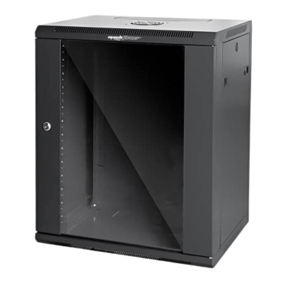 Rack 19 Pollici Da Parete Mach Power 12U Con Ventola Nera