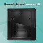 Rack 19 Pollici Da Parete Mach Power 12U Con Ventola Nera