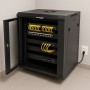 Rack 19 Pollici Da Parete Mach Power 12U Con Ventola Nera