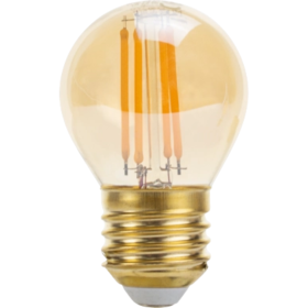 Optonica 1326 Lampadina LED G45 E27 4W Vetro Dorato Dimmerabile Luce Calda