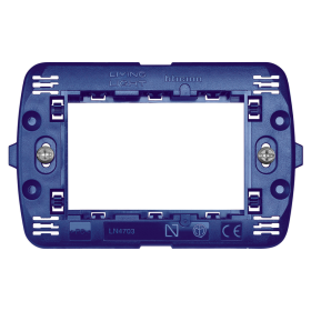Bticino LivingLight  Supporto Plastica Blu Scatola 3 Moduli LN4703