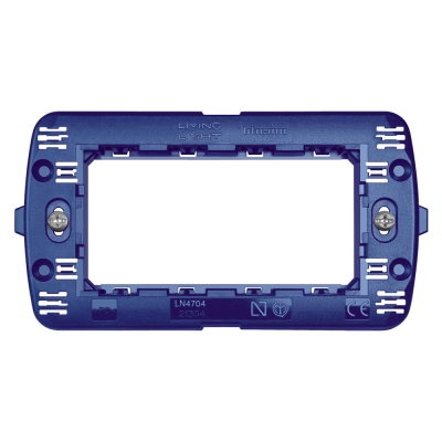 Bticino LivingLight  Supporto Scatola Plastica Blu  4 Moduli LN4704