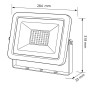 Optonica  Proiettore Led Smd IP65 200W Corpo Nero Cavo in Gomma 30 cm Incluso