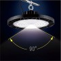 Optonica Proiettore Led Industriali Ufo High Bay 150W Nero Ip65 Fascio 90°