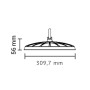 Optonica Proiettore Led Industriali Ufo High Bay 150W Nero Ip65 Fascio 90°