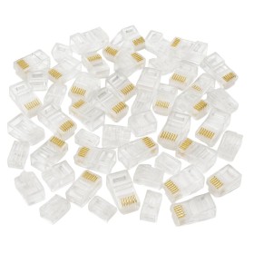 Plug RJ45 UTP Cat6 8P8C Trasparenti  Confezione da 100 Pezzi 