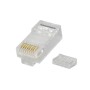 Plug RJ45 UTP Cat6 8P8C Trasparenti  Confezione da 100 Pezzi 