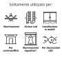 Optonica 6213 Alimentatore LED 12V 150W in Alluminio CE e RoHS