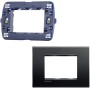 Bticino Placca Living Light Antracite Completa Supporto 3 Posti Tecnopolimero