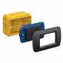 Bticino Placca Living Light Antracite Completa Supporto 3 Posti Tecnopolimero