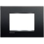 Bticino Placca Living Light Antracite Completa Supporto 3 Posti Tecnopolimero
