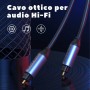Cavo Audio Ottico Digitale Mach Power 3 Metri Con Connettori Placcati Oro