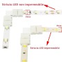 Optonica 6620 Connettore Angolare Per Striscia Led 5050 10mm 2 Pin Angolo Retto