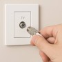 Connettore Coassiale Tv Bticino Jw4202F 75 Ohm Bianco