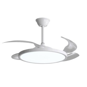 Ventilatore Da Soffitto Led Optonica 19104 36W 3CCT Bianco Slim con Telecomando