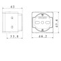 Gewiss Gw20296 Presa Standard Italiano/Tedesco 250v AC 2P+T 16A Bivalente P40