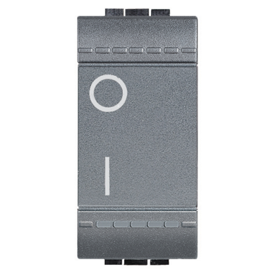 Bticino Living Light Interruttore Bipolare Antracite L4002N