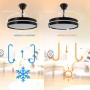 Ventilatore da Soffitto Ledme 8841 Black Afar Ø105 Cm con Luce Integrata
