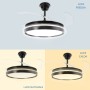 Ventilatore da Soffitto Ledme 8841 Black Afar Ø105 Cm con Luce Integrata