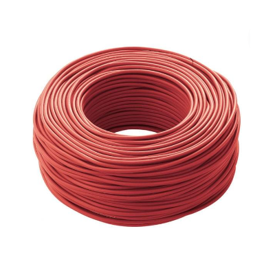 Cavo Elettrico Cordina Unifilare FS17 Sezione 2,5mmq Rosso 100 Metri