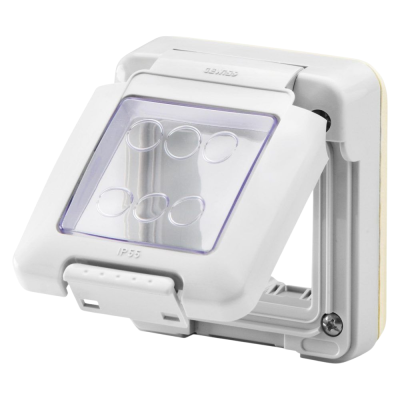 Gewiss 27401 Calotta Stagna Combi per 2 Moduli Sistema IP55 Grigia da Parete