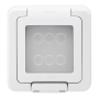 Gewiss 27401 Calotta Stagna Combi per 2 Moduli Sistema IP55 Grigia da Parete