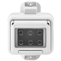 Gewiss 27057 Contenitore Stagno da Palo 3 Moduli IP55 Grigio Chiaro