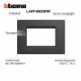  Bticino Serie  Livinglight  Placca Quadra 3 Moduli in Tecnopolimero per Impianti Civili