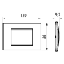  Bticino Serie  Livinglight  Placca Quadra 3 Moduli in Tecnopolimero per Impianti Civili