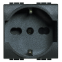 Living Light Presa Schuko Bivalente Antracite Tedesco Italiano L4140/16