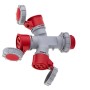 Ecova 20565 Adattatore Industriale Spina Cee 16A 3P+T tre Prese Rosse IP67