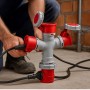 Ecova 20565 Adattatore Industriale Spina Cee 16A 3P+T tre Prese Rosse IP67