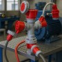 Ecova 20565 Adattatore Industriale Spina Cee 16A 3P+T tre Prese Rosse IP67