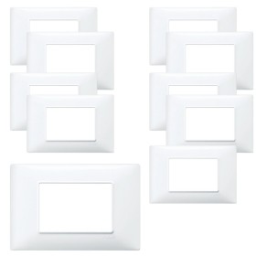 Vimar Plana Placca 3 Posti Pezzi 10 Tecnopolimero Bianco 14653.01