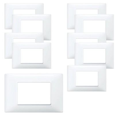 Vimar Plana Placca 3 Posti Pezzi 10 Tecnopolimero Bianco 14653.01