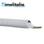 Tubo Guaina Spiralata Grigia Flessibile in Pvc 5 Metri per Cavi Elettrici