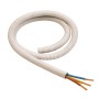 Tubo Guaina Spiralata Grigia Flessibile in Pvc 10 Metri per Cavi Elettrici