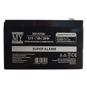 Batteria Piombo Ricaricabile Nera 12V 7Ah/20 Allarme UPS HZ157SA