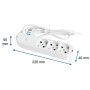 Ecova 30101X Multipresa 3 Prese Universali Con Interruttore E Cavo 1,5 Metri Bianco