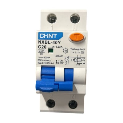 Chint 519863 Interruttore Magnetotermico Differenziale 1P+N 20A Tipo A