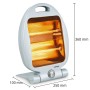 Zephir Stufa Elettrica al Quarzo HZQ850C 800-400W  Portatile Sicurezza Anti-Ribaltamento
