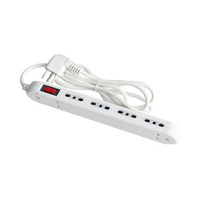 Multipresa Slim Ecova 30250 4 Prese Bipasso 10/16A Cavo 1,5 mt e Protezione