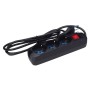 Multipresa Ecova 30096 3 Posti Universali Schuko Con Interruttore Luminoso