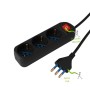 Multipresa Ecova 30096 3 Posti Universali Schuko Con Interruttore Luminoso