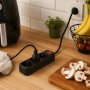Multipresa Ecova 30096 3 Posti Universali Schuko Con Interruttore Luminoso