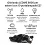 Ghirlanda Ledme 8956 Con 10 Portalampade E27 Per Esterni