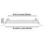 Pannello LED Incasso 205Cm 18Watt Slim Tondo Soffitto Alimentatore Incluso